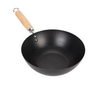 flexman Nonstick Frying Pan Skillet with Lid, Cast Iron Large Deep Frying Pan, Wood Handle Cooking Pan for Daily Home Sauteing, Frying (20 cm)
