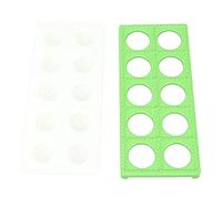 FLEXMAN Pressa per Ravioli, Raviolatrice Quadrata Resistente in ABS a 10 Fori, Potsticker per Ravioli per Torta di Carne, Kit per Fare Pasta con Timbri per Ravioli, Strumenti per F (Verde)