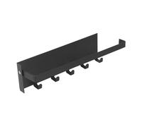 flexman Scaffali magnetici per condimenti per frigorifero, scaffale laterale in acciaio al carbonio con ganci, scaffale magnetico multiuso pieghevole di grande capacità per condime (Nero)