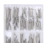 flexman Set di 100 Strumenti per Barra a Molla, Spessore 0,07 14Mm~24mm Barre a Molla a Sgancio Rapido Perni di Collegamento del Cinturino, 10 Tipi di Kit di Rimozione Delle Maglie Dell'Orologio