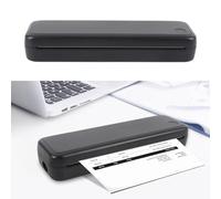 flexman Stampante da Viaggio Portatile Senza Inchiostro, 10,4 X 3.1 X 1.9 Pollici Wireless Bluetooth 203Dpi Stampante Mobile A4 Ricaricabile con 1 Rotolo Supporta Ios Android
