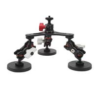 FLEXMAN Supporto per Telecamera a Tripla Aspirazione con Vite 1/4 Pollice, Supporto per Telecamera Tripla Tazza in Lega di Alluminio, Supporto per Testa Sfera per Treppiede a 360°