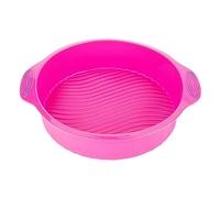 FLEXMAN Tortiera Rotonda in Silicone da 9 Pollici, Stampo per Torta Scanalato Antiaderente, Varie Teglie da Forno di Forma Rotonda per Pane, Polpette di Carne, Torte (Rosa)