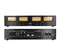 flexman VU Meter Analogico 4 Vie, Guadagno Regolabile Adattatore Commutatore RCA XLR Indicatore Livello Sonoro Modulo Pickup MIC Integrato Modalità Spettro EQ Altoparlanti Stereo