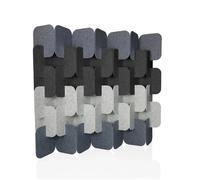 FLEXMIUT PLUG | Set da 6 pezzi (A x L x P) 164 x 174 x 25 cm - Parete divisoria Grigio/Grigio Chiaro/Grigio Scuro