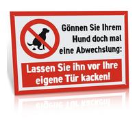 FLEXNOVA 20 × 30 cm non ci sono cuccioli per cani, in metallo, autoadesivo, divieto di escrementi di cani, cuccia per cani, 20 × 30 cm