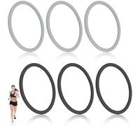 FLEXNOVA 6 fasce per tendini della rotula, in silicone, per rotula, per rotula, per ginocchia, per corse (3 nero, 3 grigio)