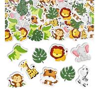 FLEXNOVA Wild One - 100 coriandoli decorativi per compleanno, decorazione della giungla Welcome to the Jungle, decorazione da tavolo, per il compleanno dei bambini, per baby shower