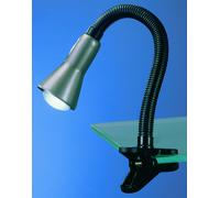 FLEXO LAMPADA CON PINZA FLESSIBILE + SPOT ALLUMINIO H.30CM 1 LUCE ATTACCO E14