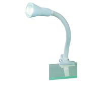 FLEXO LAMPADA CON PINZA FLESSIBILE + SPOT BIANCO H.30CM 1 LUCE ATTACCO E14