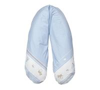 Flexofill 2008-1-542 - cuscino da gravidanza - con federa - XL 190 x 40cm - quadri blu