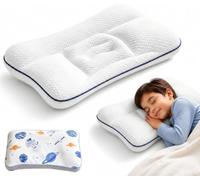 Flexoriom Cuscino Bambino,Set ergonomico con fodera per crescita sana | Tessuto Traspirante A Strati D'aria,Altezze h1 h2 h3 da 6 mesi a 16 anni,Memory foam viscoelastico