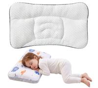 flexoriom kids cuscino, set ergonomico con fodera per crescita sana | altezze h1 h2 h3 da 6 mesi a 16 anni, memory foam viscoelastico, design a t per postura corretta, fodera rimovibile