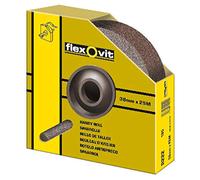 Flexovit 63642512992 Rotoli di tessuto flessibile in ossido di alluminio, in scatola dispenser KF271, 80 grane, 38 mm x 25 m L