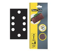 Flexovit 63642526340 1/3 Fogli Abrasivi Orbitale 93 x 230mm Perforata Medio 80G
