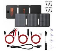 Flexsolar Pannello solare da 28 W, 12 V, pannello solare | IP67 impermeabile, con cavo USB DC SAE, per auto, barca, moto, rimorchio, ecc
