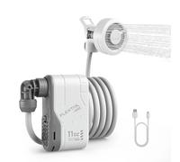 FLEXTAIL Doccia da campeggio esterna Pompa per doccia elettrica portatile IPX7 Impermeabile per doccia esterna, lavaggio auto, lavastoviglie, animali domestici
