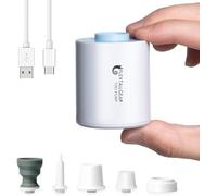 FLEXTAILGEAR Tiny Pump, Pompa d'Aria Portatile, 4.5kPa, 180L/min, Piccola Pompa da 80 g con 5 Ugelli Diversi, Pompa ad Aria Elettrica Ricaricabile 1300 mAh per Gonfiare/Svuotare Oggetti da Campeggio