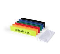 FLEXVIT Set di 6 fasce per il fitness complete, per esercizi di stabilizzazione generali, allungamento e mobilitazione, diversi spessori, per principianti e professionisti, lavabili