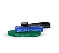 FLEXVIT Revolve - Set di 3 fasce di resistenza (verde, blu, nero) per allenamenti in palestra, allenamento di forza ed esercizi di fitness avanzati, stabilità e rotazione