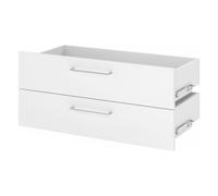 FlexWall | Altezza 1 raccoglitore | 2 cassetti - Bianco