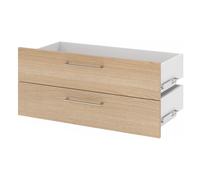 FlexWall | Altezza 1 raccoglitore | 2 cassetti - Quercia