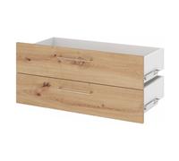 FlexWall | Altezza 1 raccoglitore | 2 cassetti - Rovere Nodato
