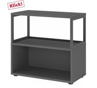 FlexWall | Altezza 2 raccoglitori | unit + telaio | con piedini regolabili - Grafite