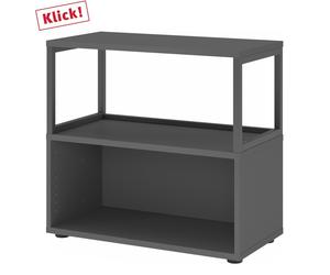 FlexWall | Altezza 2 raccoglitori | unit + telaio | con piedini regolabili - Grafite