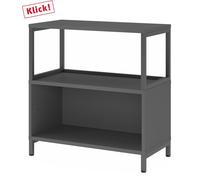 FlexWall | Altezza 2 raccoglitori | unit + telaio | con telaio di base - Grafite