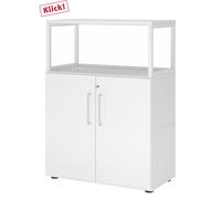 FlexWall | Altezza 3 raccoglitori | ante + telaio | con piedini regolabili - Bianco/Bianco