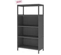 FlexWall | Altezza 4 raccoglitori | 3 x unit + telaio | con telaio di base - Grafite