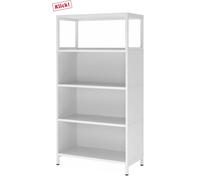 FlexWall | Altezza 4 raccoglitori | 3 x unità + telaio | con telaio di base Bianco