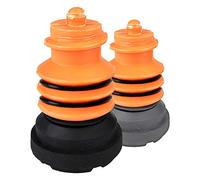 Flexyfoot - Piedino di ricambio per stampella ammortizzante, adatto a tutte le dimensioni e colori del puntale Flexyfoot, migliora la presa e la sicurezza, riduce gli urti da urti, colore: nero