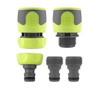 Flexzilla HFZGAK14 - Raccordo rapido per tubo da giardino, 5 pezzi, kit accoppiatore e spina, ZillaGreen