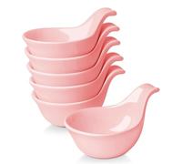 Flexzion Ciotole in ceramica, piccole ciotole da immersione con manico, tazze per condimenti per salsa di soia, pirottini in porcellana, porta salse, contenitori per piccoli contorni, 85 g, set da 6,