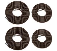 Flexzion Corda di Ricambio per Sedia Gravity - 4 Corde Marrone (2 Lunghe 2 Corte) - Kit Universale di Lacci in Nylon per Riparazione Sedia Zero Gravity, Bungee, Elastici, Sedie da Giardino e