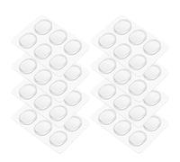 Flexzion Cuscinetti in gel per tamburo, 48 pezzi, trasparenti, smorzatori di risonanza, controllo oververtone, lavabili, resistenti, adesivi, riutilizzabili, per smorzare la testa, set di piatti