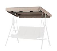 Flexzion Flexzion - Copertura per dondolo (beige), 190,5 x 132,1 cm, in poliestere, di lusso, di ricambio, protezione dai raggi UV, impermeabile, decorazione per esterni, giardino, patio, cortile,