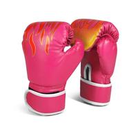 Flexzion Guantoni da boxe per bambini da 3 a 8 anni, 113 g, colore rosa fuoco, guanti da sparring, kickboxing, MMA, Muay Thai