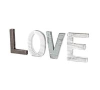 Flexzion Lettere d'amore in legno per decorazione da parete, rustico, in piedi, con scritte in legno, per pareti, librerie, cucina, bagno, matrimoni e molto altro ancora