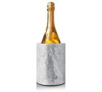 Flexzion Portautensili da cucina e refrigeratore per vino, in marmo bianco naturale, 12,7 x 17,8 cm, contenitore in pietra con motivo unico unico per cucchiaio, spatola, portabottiglie di vino