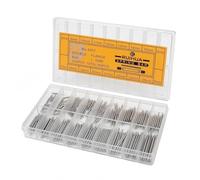 Flexzion Set 360 pezzi barrette a molla per cinturino orologio - perni per maglie 8-25 mm in acciaio inossidabile, kit per rimozione maglie, cacciavite, per orologiai professionisti con