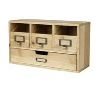 Flexzion - Set di cassetti in legno per scrivania e ufficio, con 4 cassetti e ante