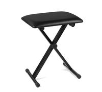 Flexzion Sgabello per piano tastiera altezza regolabile pieghevole, Panca supporto imbottita con cuscino piedini in gomma antiscivolo per bambini adulti, Seggiolino accessori panchetta per pianoforte
