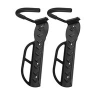 Flexzion Supporto da parete per bici da garage (2 pezzi) - Gancio verticale per bicicletta da parete, con viti, facile da appendere e staccare per scooter per interni, appartamenti fino a 20 kg