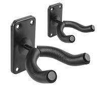 Flexzion - Supporto da parete per chitarra, supporto da parete e forcella rivestita in schiuma, per chitarra acustica elettrica, mandolino, banjo, basso, strumento musicale, home studio (2 pezzi)