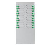 Flexzion Supporto per carte di tempo, montaggio a parete, espandibile, doppia fila, 20 slot, per schede attività da 7 x 3,46 pollici, per presenze, paga, assegnazione dei dipendenti in out timecard,