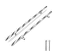 Flexzion T bar Handle Pull manopole bulloneria 61 cm set da cucina in acciaio INOX porta cassetto mobili apparecchio Euro style con viti di montaggio, 10 pz