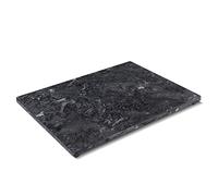 Flexzion Tagliere pasticceria in marmo antiscivolo, Accessori di cucina per dolci pizza taglia pasta pane, Antiaderente e resistente al calore salumi formaggi pasta taglio vassoio per feste (Nero)